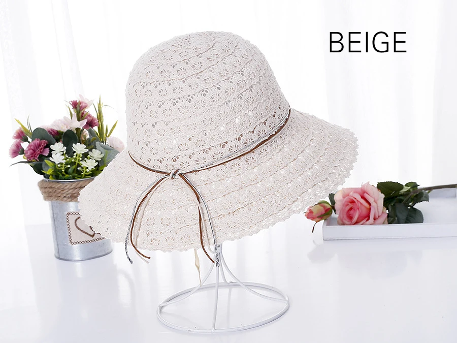 Новый складной хлопок Beach Sun Шапки для Для женщин модная дизайнерская женская летняя шляпа с широкими полями соломенной Кепки s девушка