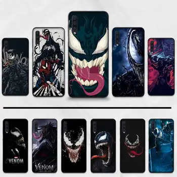 

Marvel Venom American Horror Black Phone Case For Samsung A20 A30 30s A40 A7 2018 J2 J7 prime J4 Plus S5 Note 9 10 Plus