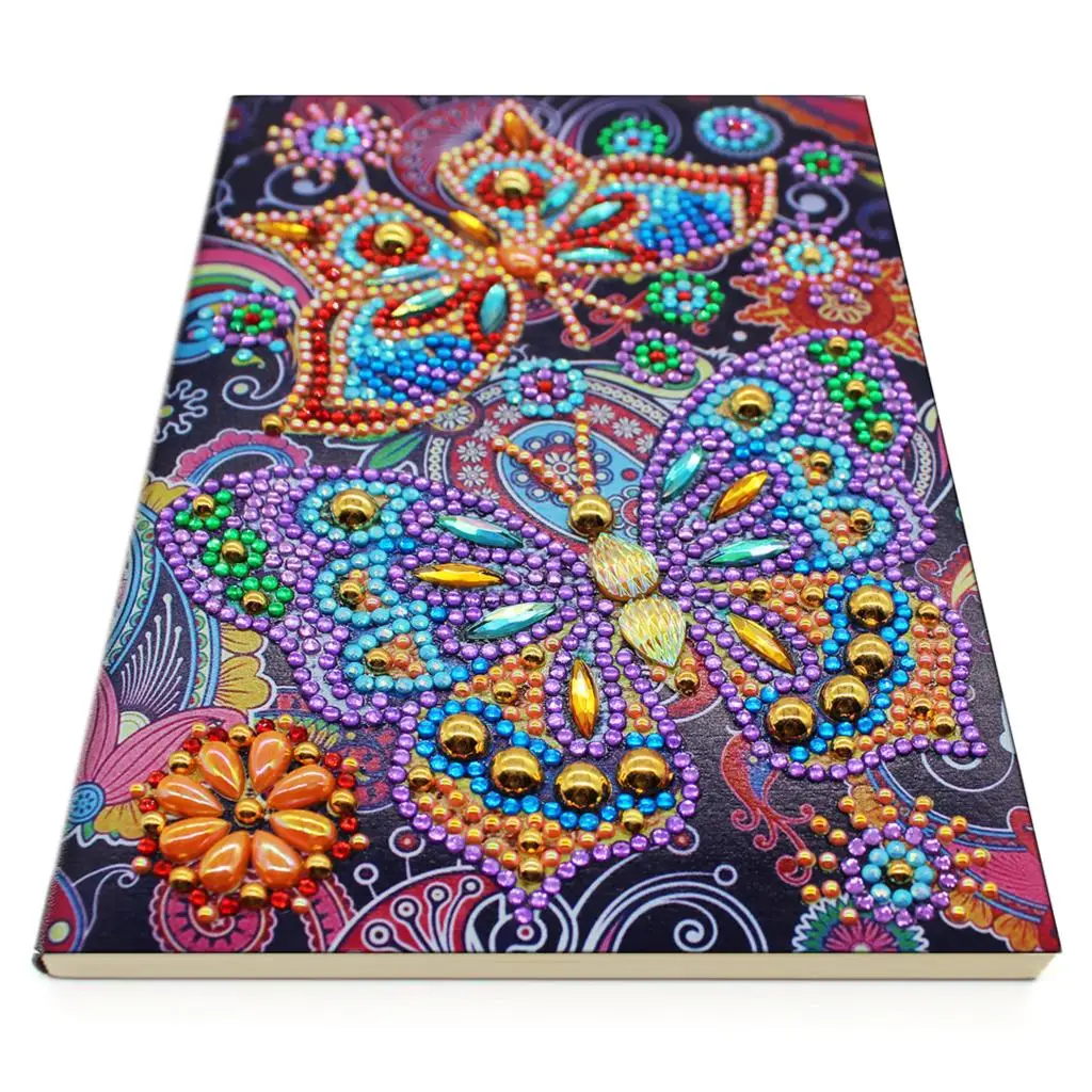 Dpsupr Diy Art Алмазный альбом для рисования дневник Полный Круглый Вышивка мозаикой из стразов A5 64 страницы сова с изображением павлиньей мандалы бабочки