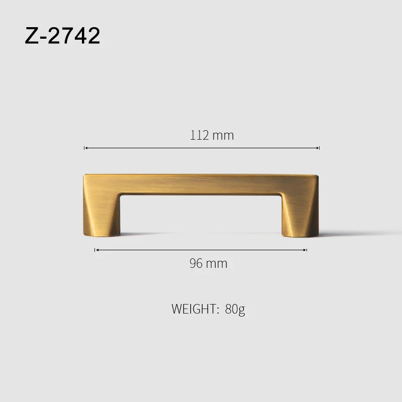 Z-2742-96-Ybronze Желтая бронза/ручки из цинкового сплава и ручка гардероб золотые дверные ручки для выдвижного ящика нажимные дверные ручки Мебельная ручка - Цвет: Z-2742-96-Ybronze