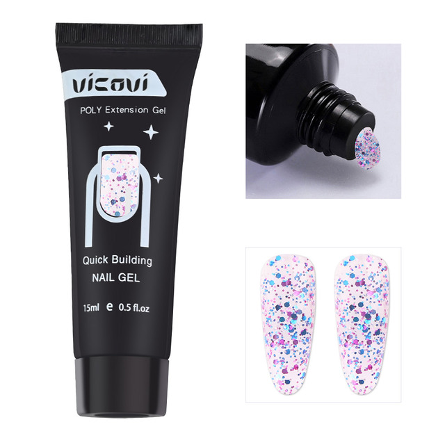 Poly Acrylic Gel Nail Art Extension Quick Building Gum Transparent Jelly Manicure Model Coating Tools Polymer Gift#Y028#