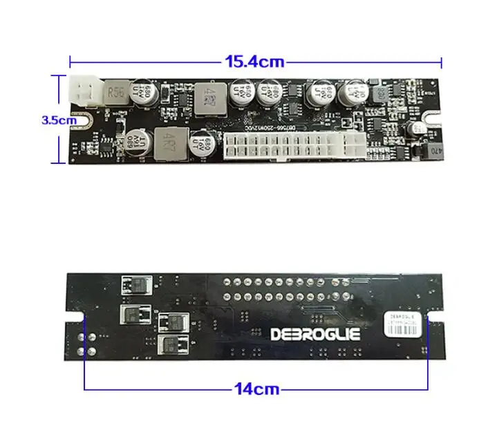 250W DC 12V input ATX Peak PSU Pico ATX Switch Mining PSU 24pin MINI ITX DC to Car PC Power Supply For Computer