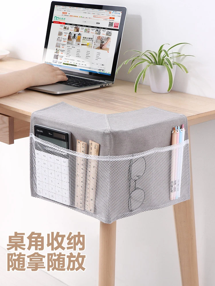 Suministros de oficina Organizadores de papelería de escritorio de tela bolsa colgante de artefacto bolsa de almacenamiento de esquina de comedor para el AliExpress