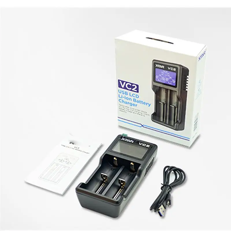1PC XTAR VC2 USB with LCD Display Plastic Safe Effective Durable Lithium Battery Charger for 3.6/3.7V Li-Ion 1PC XTAR VC2 USB with LCD Display Plastic Safe Effective Durable Lithium Battery Charger for 3.6/3.7V Li-Ion
