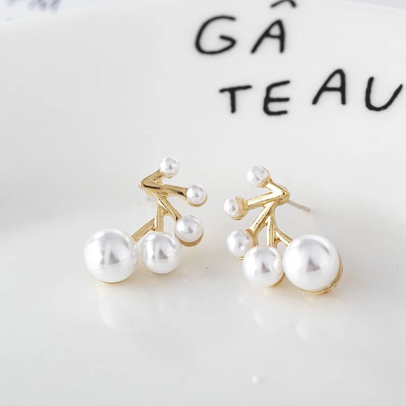Fashion web celebrity temperament pearl earring personality contracted senior stud earrings jewelry accessories