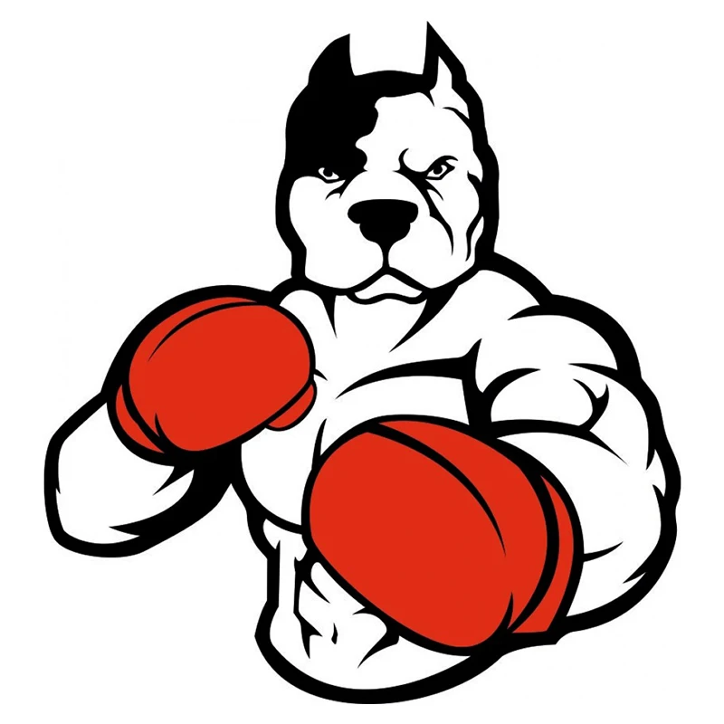 

Coolest Car Sticke Pitbull Dog Polite People Soldier Boxerr Funny Stickers and Decals