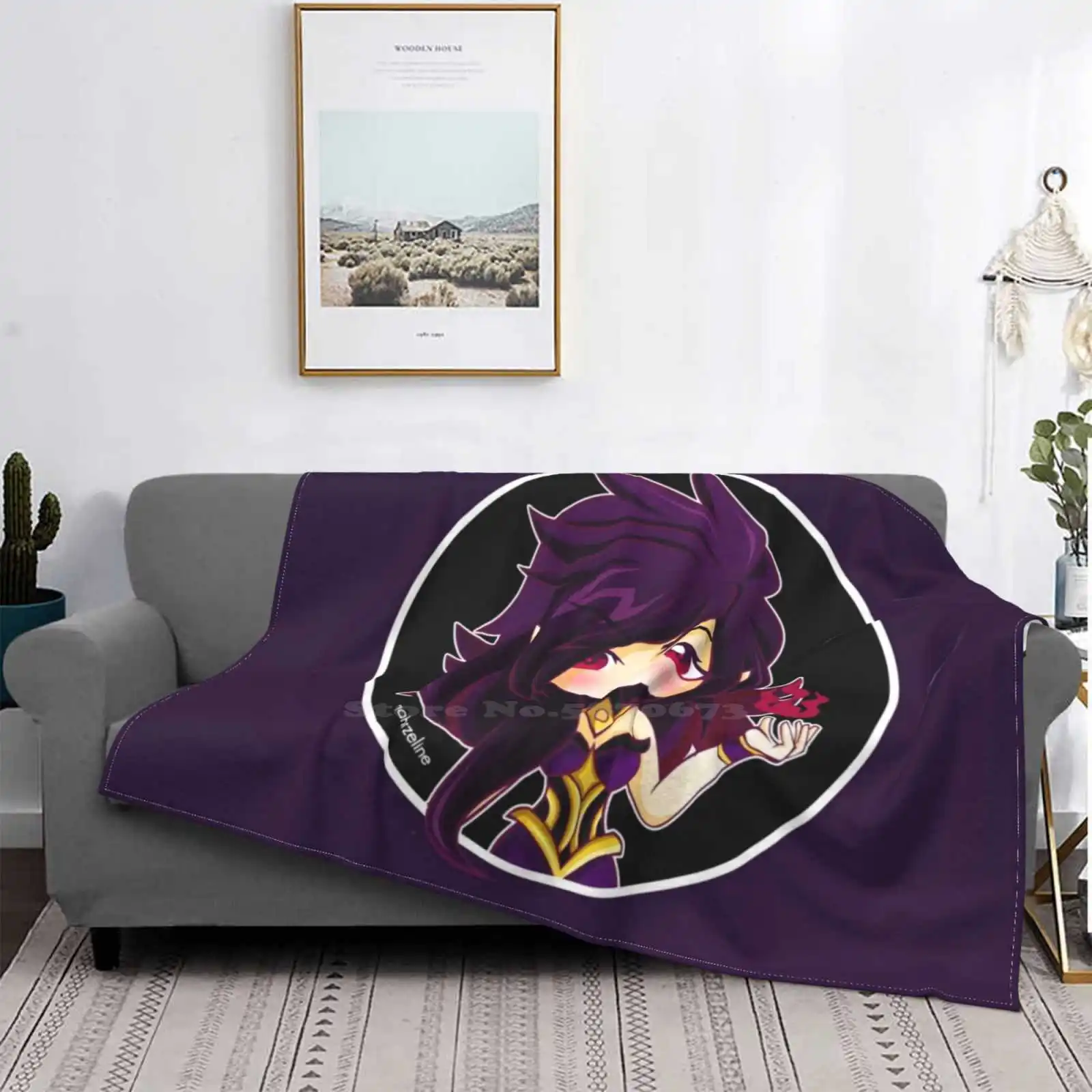 

Morgana Best Selling Room Household Flannel Blanket Morgana Pcgames Anime