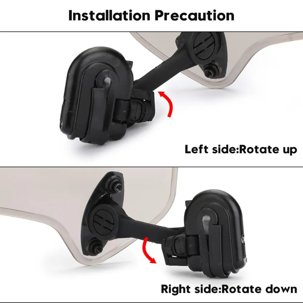 Artudatech Мотоцикл Универсальный Регулируемый зажим на лобовое стекло расширение спойлер Ветер Дефлектор Мотоциклетные аксессуары для лобового стекла