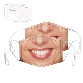 

2 Pcs Face Masks With 4pc Gasket Filter Dustproof Foggy Haze Pm2.5 Windbreak Breathable Mouth Muffle Face Mask Mascarilla