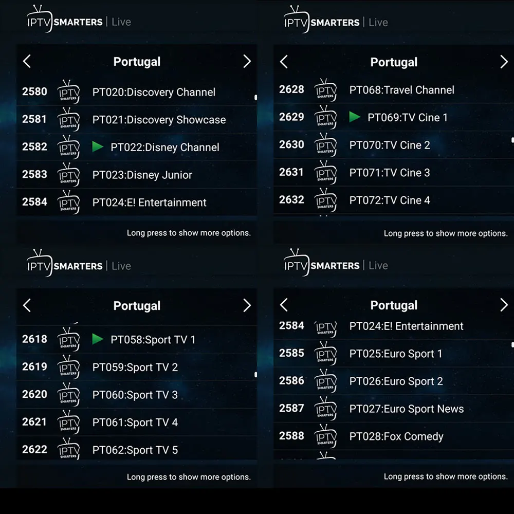 1 год подписки IP tv Португалия с Спорт ТВ НБА HD каналы m3u Enigma2 код для IP tv Smarters VLC Smart tv Box Android IOS