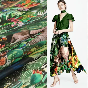 

Women's silk organza satin fabric meter rigid dress organza silk fabric perspective natural silk fabric wholesale silk cloth