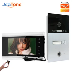 Jeatone – système d'interphone vidéo wi fi 960P, lecteur de cartes et d'empreintes digitales, contrôle d'accès à la maison, sonnette d'appartement 