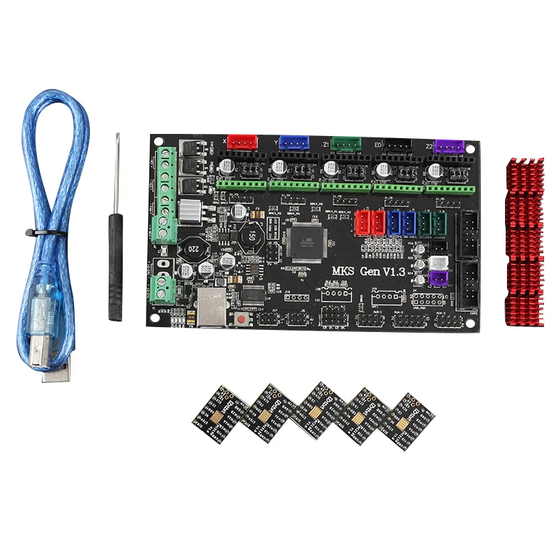 Dotbit 3d принтер аксессуары TMC2130V1.0 Драйвер+ MKS GEN V1.3 Основной комплект платы управления и пандусы