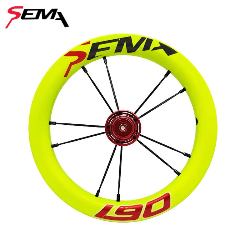 Discount Carbon wheels SEMA-SL190 190g carbon wheelset 12inch super light wheels with 6801 bearing for Kids balance bike/Striders/push 1