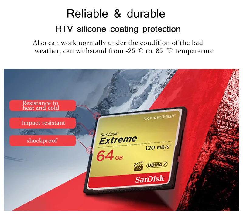 Original SanDisk Extreme PRO CompactFlash CF Card 128GB 64GB 32GB High Speed Compact Flash Card for DSLR and HD Camcorder