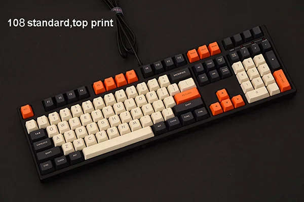 87-key 108-key 125-key OEM Carbon Keycaps Новинка Keycaps PBT лазерная гравировка для Cherry MX переключатели механических клавиатуры - Цвет: 108 Top Print