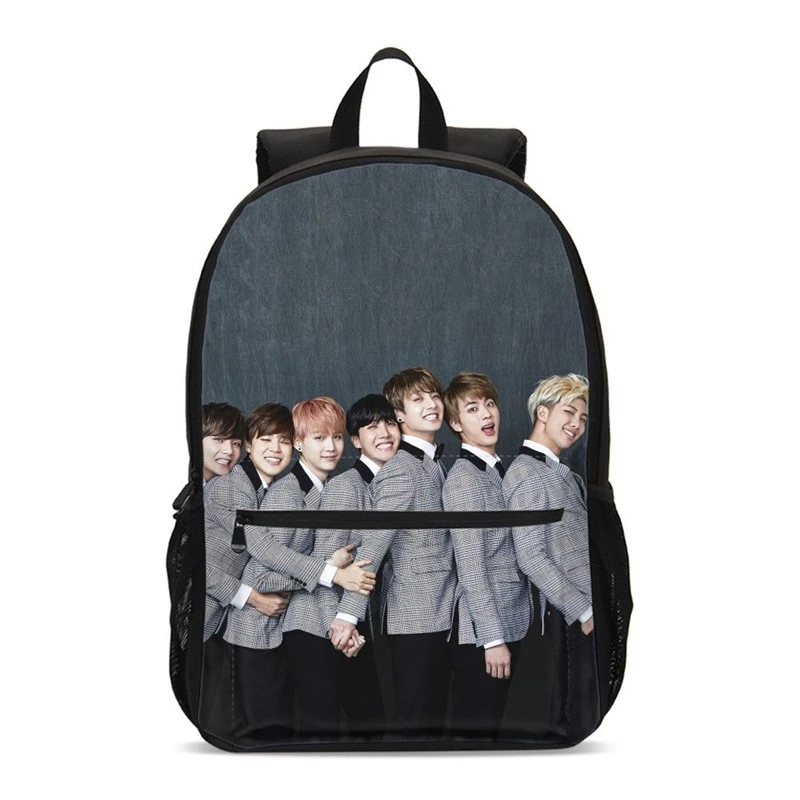 Корейские звезды школьные сумки Mochila Escolar Mochila Infantil детская книга рюкзак Bolsa Feminina рюкзаки для девочек-подростков - Цвет: Черный