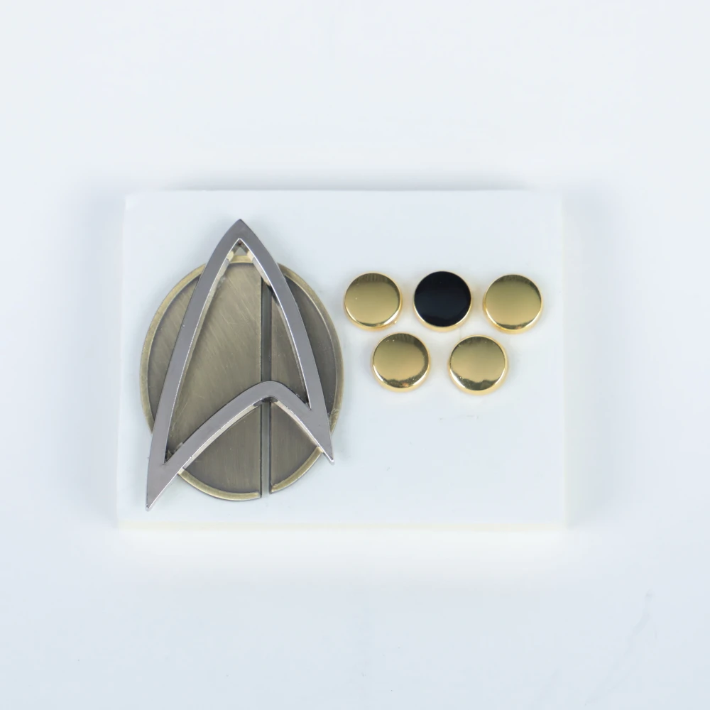 

6pcs/set Star Picard Combadge Rank Pips Brooch Trek Command Science Engineering Pin Badge Accessories