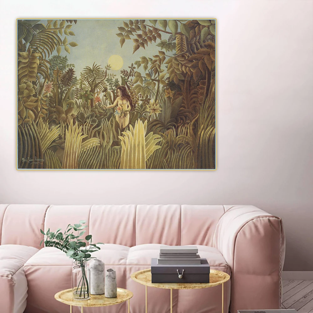 Цитон Анри Руссо Eve in the Garden of Eden Canvas холст масляная живопись художественный