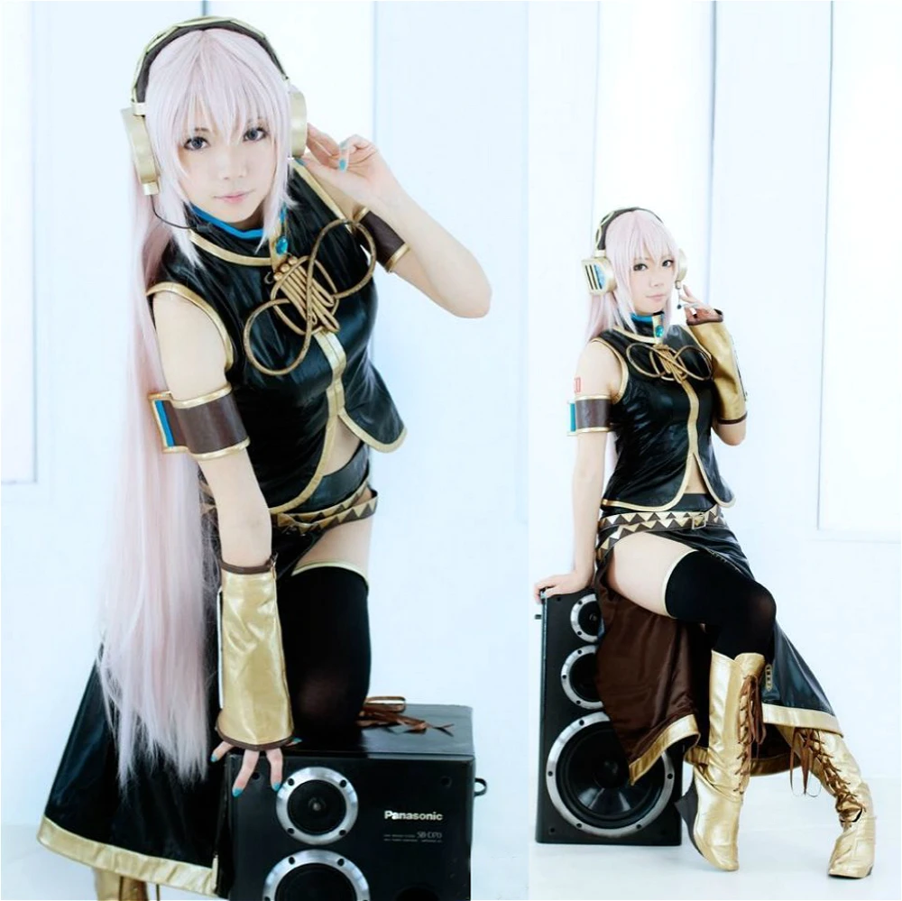 Аниме Vocaloid Megurine Лука косплей костюм для Хэллоуина Индивидуальный размер лука Cos