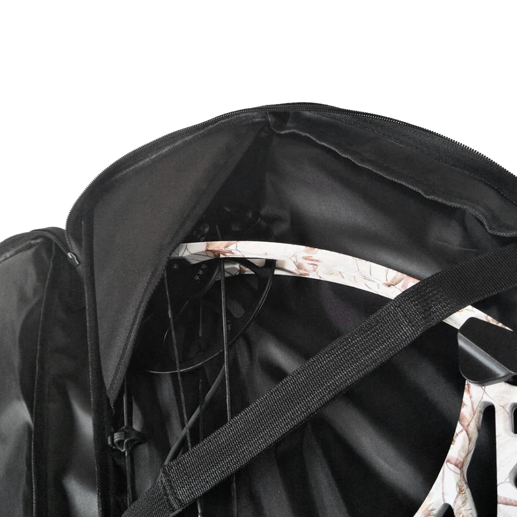 Ultra-light Archery Hunting Canvas Compound Bow Bag Holder Carry Case with Arrow Pocket Handle & Straps 45.3' x 17.7'