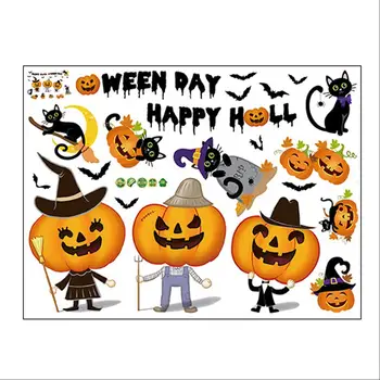 

Halloween Pumpkin Sticker/Bar ktv Haunted House/Window Door/Festival Carnival Night/HorrorAtmosphere Dress Up Supplies