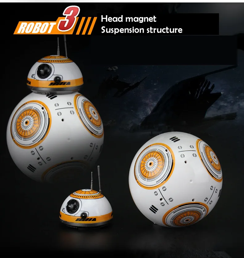 Schnelle Verschiffen Intelligente Звездные войны Обновление RC BB8 Roboter Mit звук фигурка Geschenk Spielzeug BB-8 мяч Roboter