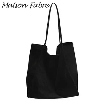 

Maison Fabre Large Bags Women Canvas Flap Handbag Solid Shoulder Bag Doctor Handbag Casual Tote Fashion Ladies Simple Handbag