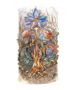

efyh Floral King Magic Scarf Works as Face Mask Neck Gaiter Headband Balaclava