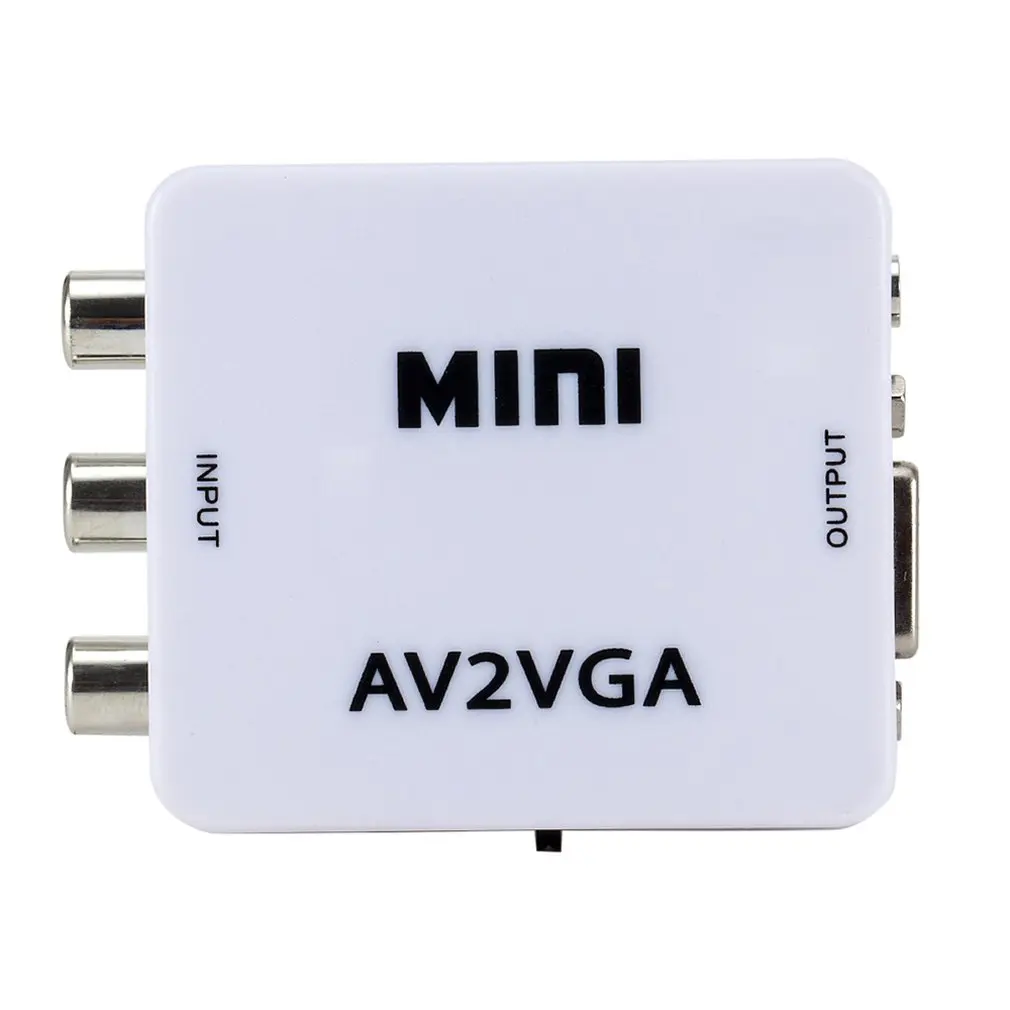 Мини-hd AV2VGA видео конвертер для привода Softwareav в Vga конвертер-топ коробка видео для монитора конверсионный линейный монитор