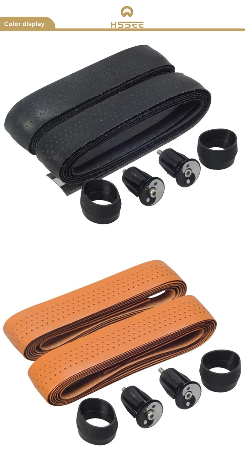 HSSEE Microfiber Reinforced Leather Handlebar Strap Retro Handlebar Strap Racket Strap Easy to Clean Bicycle Accessories