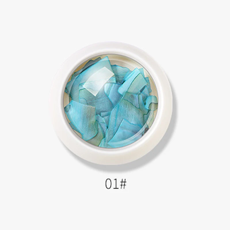 Q01658 1 коробка для украшения ногтей 3D блестящая жемчужная оболочка ломтик хлопья камешки для дизайна ногтей Подвески Блестки Советы Маникюр Аксессуары - Цвет: Q01658