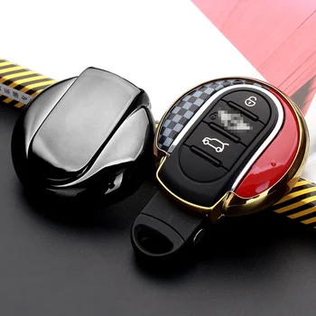 

TPU Car Key Case Protection For Mini Cooper F54 F55 F56 smart remote key shell Solf silicone bright plating cover Accessories