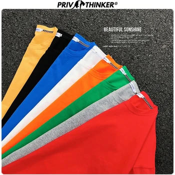 

Privathinker Men Woman Solid Streetwear Tshirts 2020 Summer Man Harajuku T Shirt Male O-Neck Korean Fashions Tshirt Colorful Top