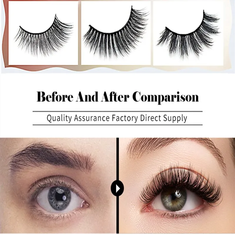 

Handmade Eyelashes Makeup-Tool-Extension Natural 5-Pairs 3D Length 12/13/14/15/18mm