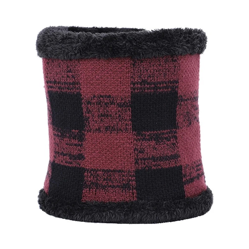 Зимняя теплая шапка унисекс, шарф, вязаный подогреватель рук, гетры, шапочки, вязаная свободная Лыжная Шапка Кепка с черепом, шарф - Цвет: JR1