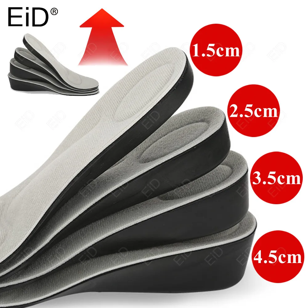 EiD Höhenvergrößerungs-Einlegesohlen zur Wachstumsunterstützung, orthopädische Schuh-Ferseneinsätze, Kissen, Höhenlift, größeres Fußpflege-Pad, Unisex