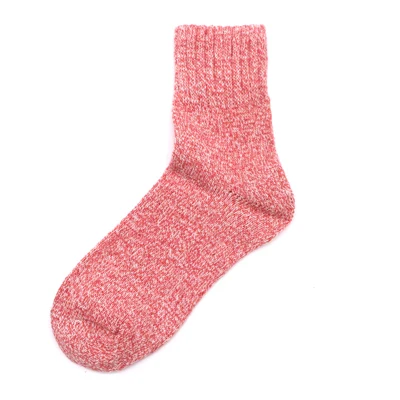 1pair Women Socks 1 пара, женские хлопковые носки, зимние теплые однотонные вязаные носки для женщин и мужчин, осенне-зимние носки Harajuku, забавные Calcetines Mujer - Цвет: 1pair Women Socks