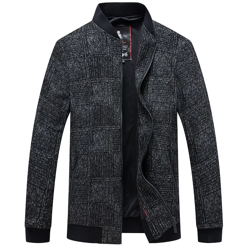 

Autumn Plus Fat plus Jacket Male Li Collar Fat Loose Middle Age Dad Fashion Fat Man Baseball Collar Top Coat