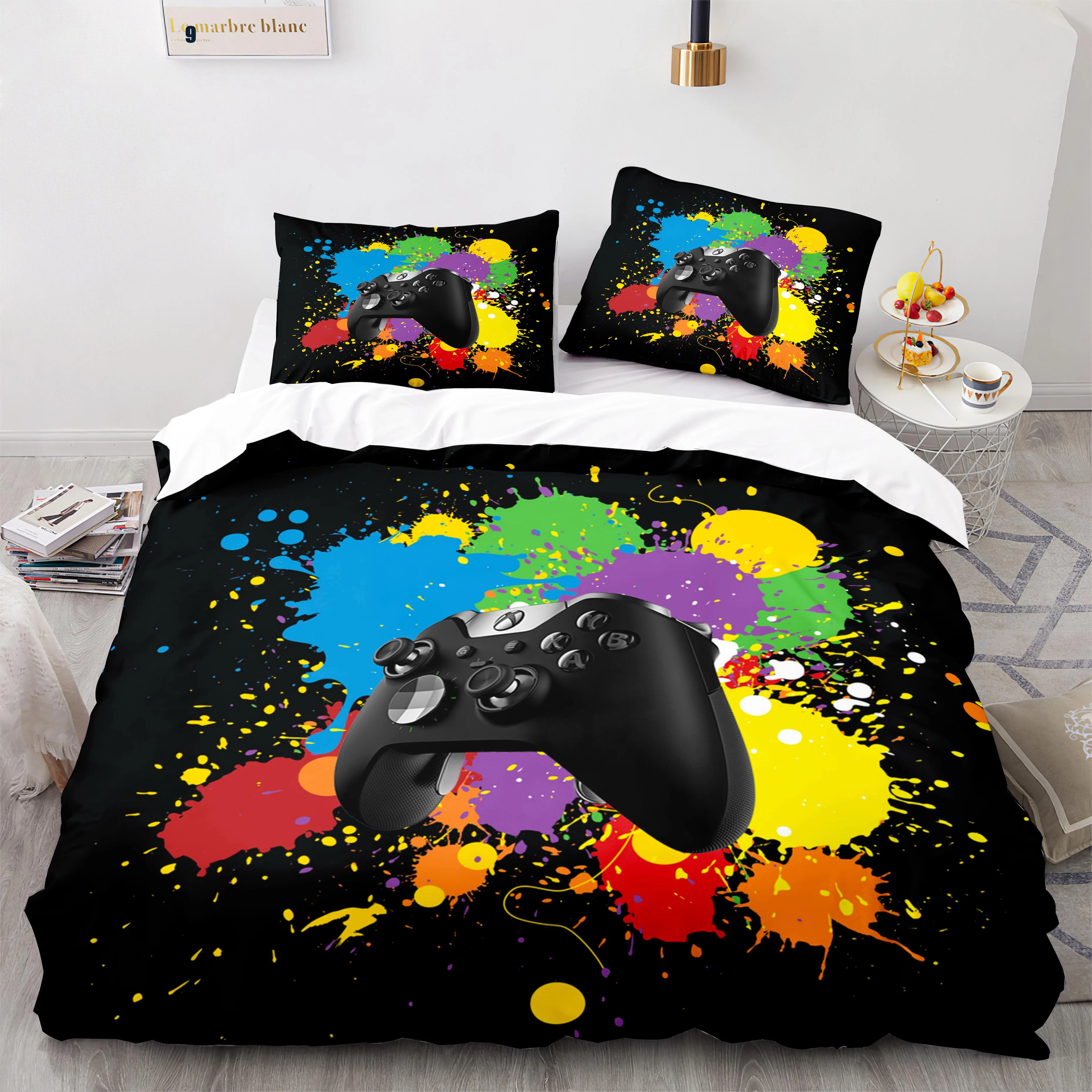 PlayStation Bedding Set 3D Print Colorful Gamer For Bedroom Kids
