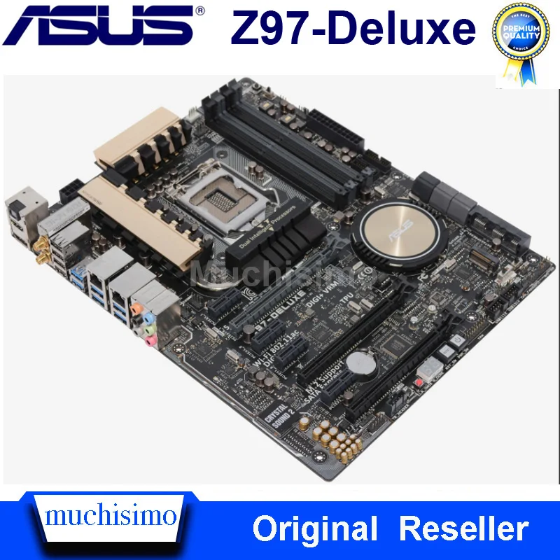 ^*Best Offers LGA 1150 Asus Z97-Deluxe Motherboard Cpu Core i7/i5/i3 DDR3 Intel Z97 PCI-E 3.0 Original Desktop 1150 Asus Z97 Mainboard Used