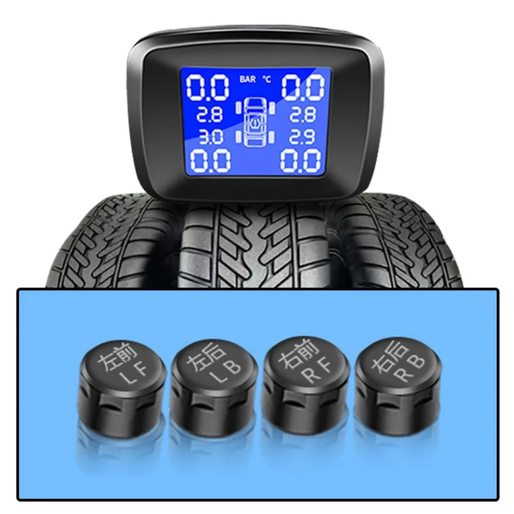 Sistema de Monitoramento sem Fio da Pressão dos Pneus do Carro com Kit Externo do Sensor Tpms Lcd com Kit Mod. 355411 15 Tpms lcd sistema de monitoramento sem fio