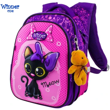 

Lovely Cat New Arrival 2019 Girl School Backpacks School Bags for Little Girls School Bag Kids Bags 1-3 Grade