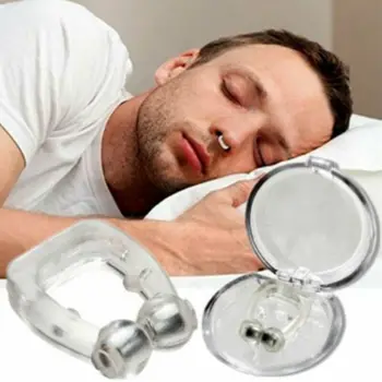 

Micro CPAP Sleep Apnea Device Stop Snoring Magnets Silicone Anti Snore Nose Clip