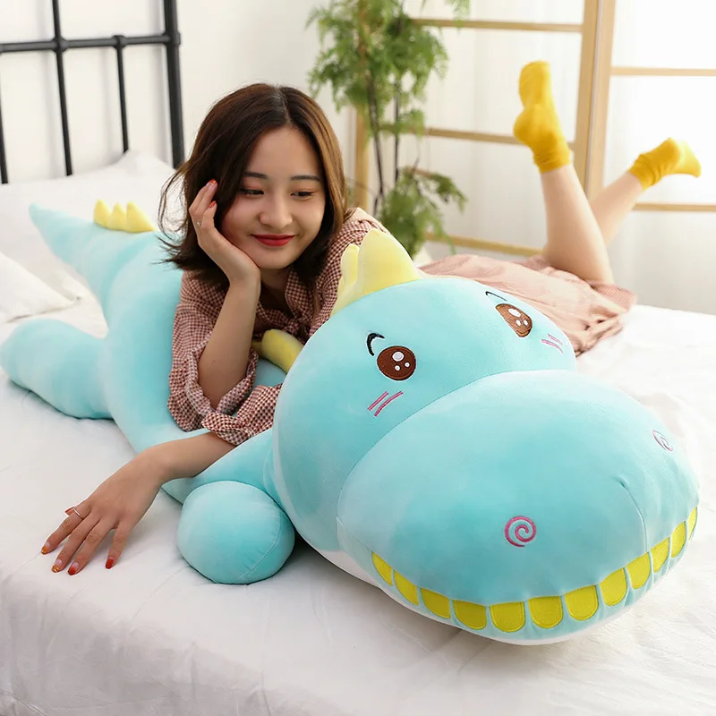 

[Nasi] down Cotton Party-Dinosaur Lazy to Sleep with Pillow Candy-Colored Dinosaur Papa Dragon Doll