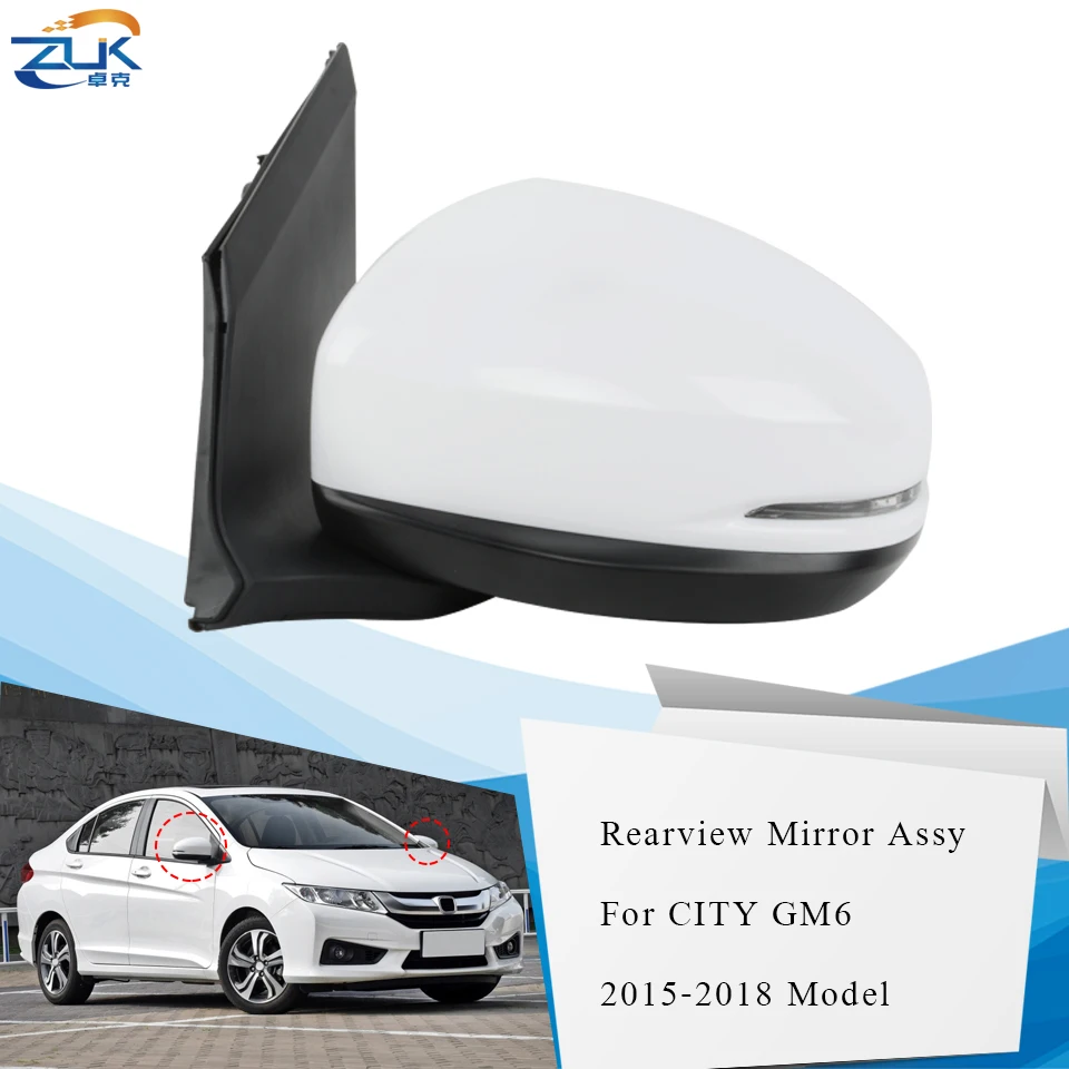 

Уличное зеркало заднего вида для HONDA CITY GM6 2015 2016 2017 2018 5 контактов со светодиодной лампой поворота