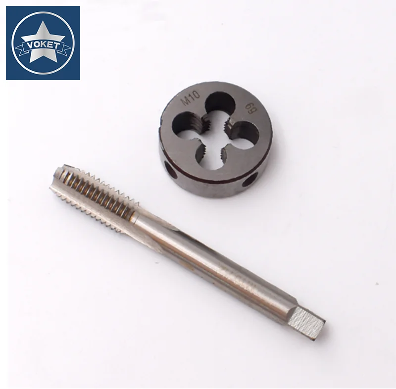 

VOKET 1 set 2pcs HSS Metric Right Hand Tap and Die set Fine screw tap Round die M20X0. 5 M20X0.75 M20X1 M20X1.5 plug taps dies
