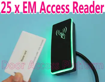 

1 Order=25 pcs of RFID EM ID Card reader 125KHz Access ID Card LED Light reader, Wiegand26/34 access reader, RF slave reader kit
