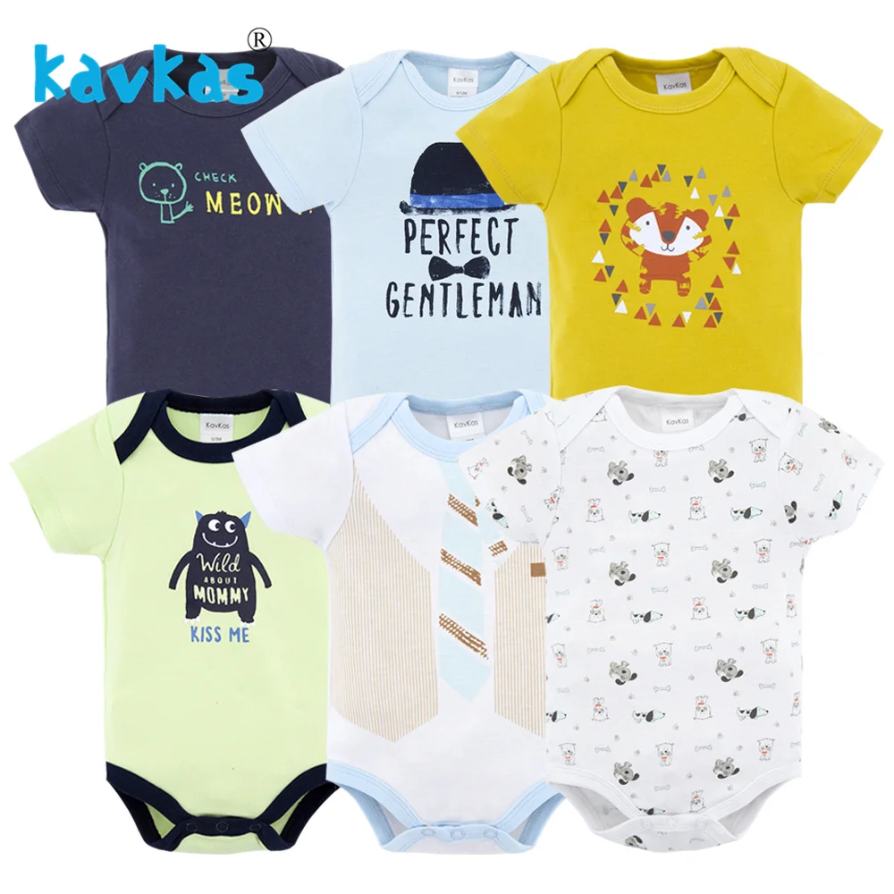 Kavkas/платье для новорожденной девочки, одежда на резиновой подошве, комплект одежды 6 шт./компл., летние пижамы с короткими рукавами для малышей, одежда для сна, пижама bebes nouveau - Цвет: HY21202121