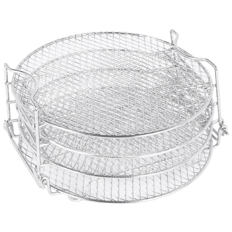 

-Air Fryer Accessories 4-Layer Grill for Ninja Foodi Dehydration Rack Steaming Rack Dried Fruit Rack Grill